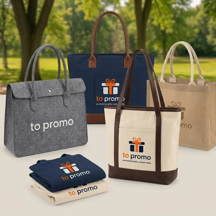 Custom branded tote bags for business promotions